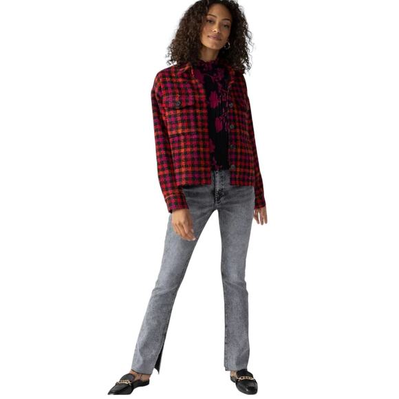 NWT! Sanctuary Woold Blend Red Plaid Shacket - Size XS - Picture 3 of 9